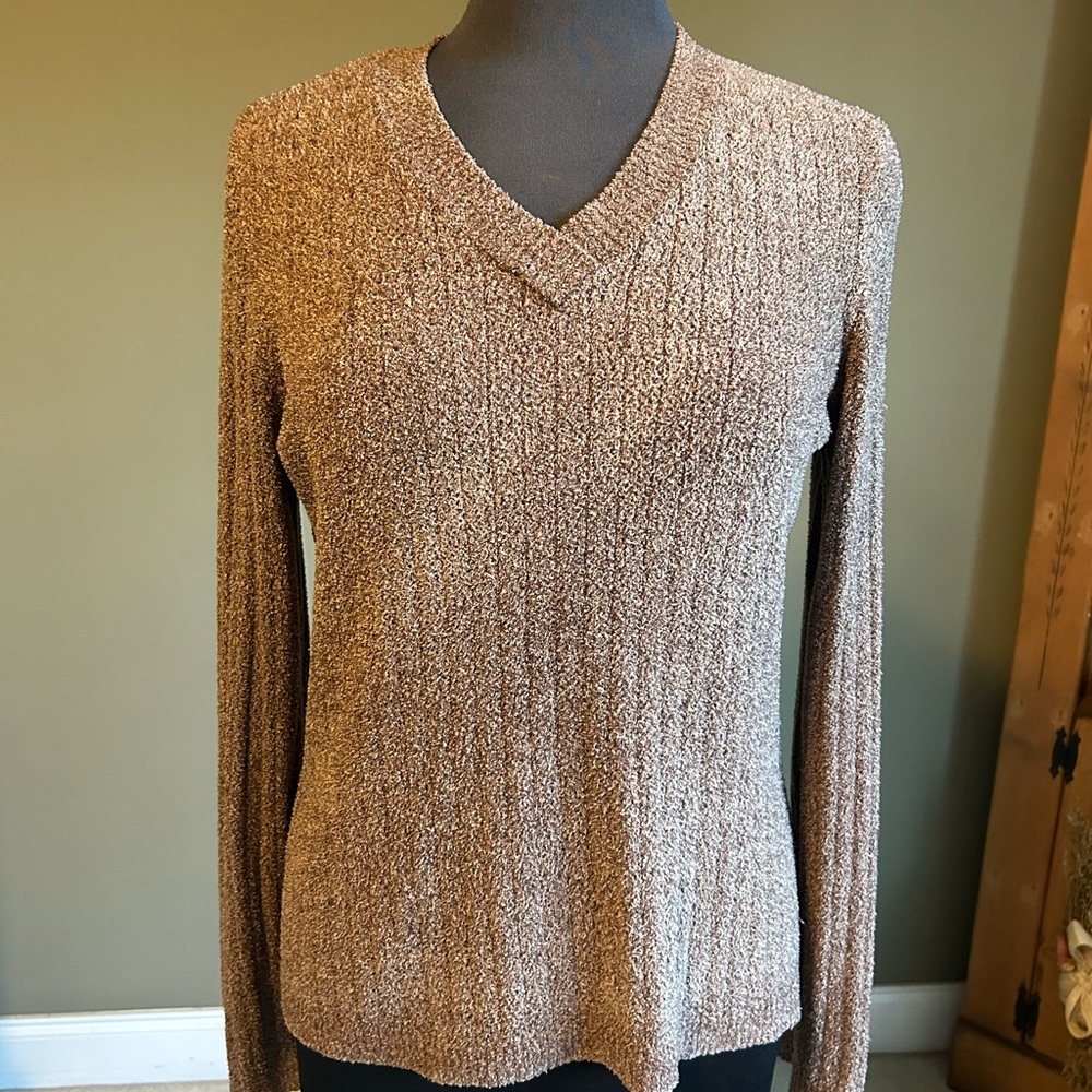 Croft & Barrow Brown V-Neck Sweater